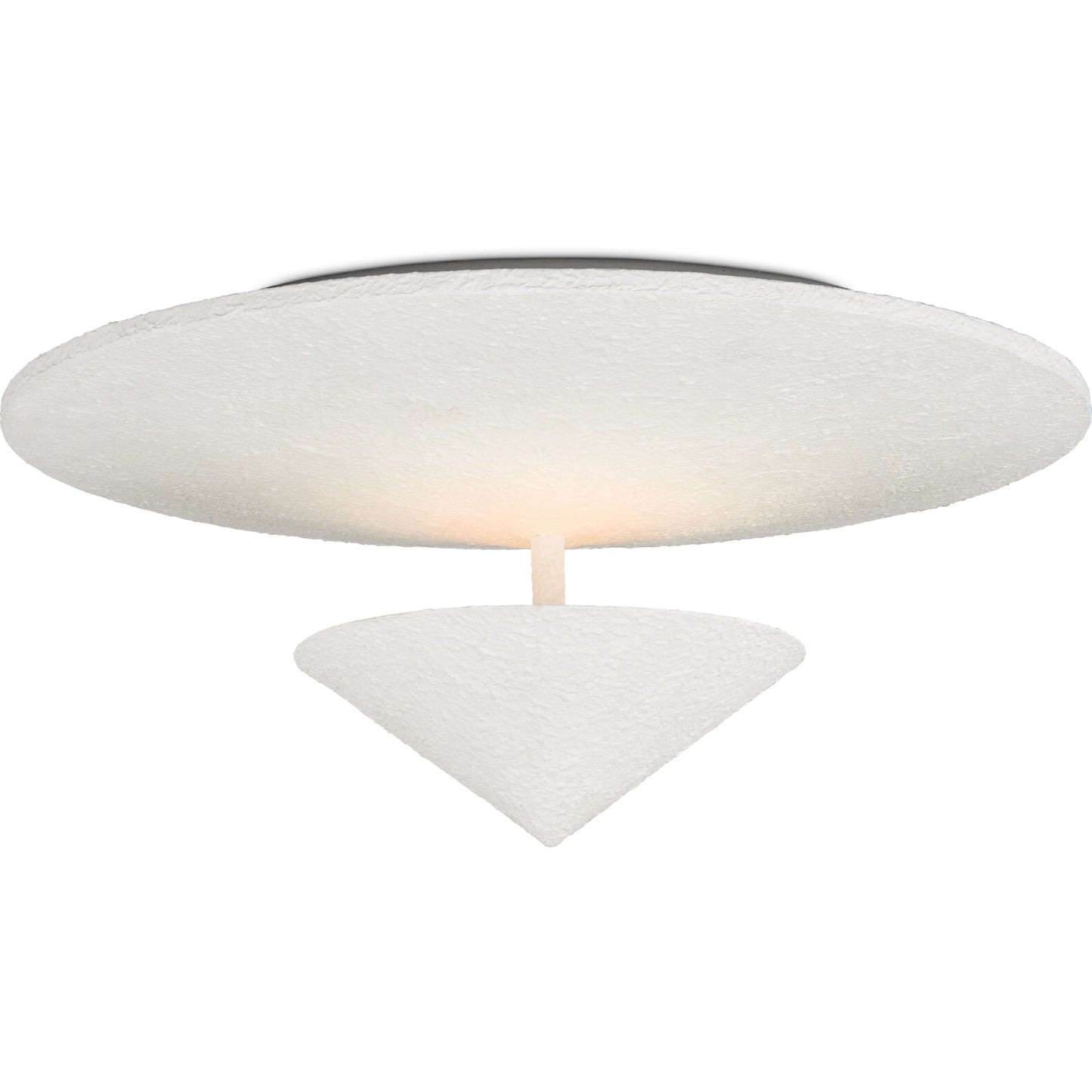 001 SI-2191710 | Primary Silo | Empyrean Flush Mount by Currey and Company in yeso blanco. Made from wrought iron in a modern style.