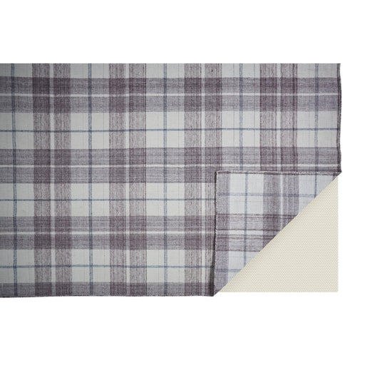 Crosby Transitional Plaid Rug - 0566F by Feizy in gray, taupe, ivory. Made from pet in a unique style.
