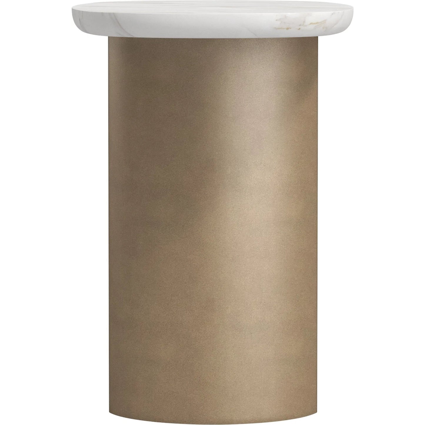 003 SI-2514205 | Additional Silo | Verge Chairside Table by A.R.T. Furniture in white and bronze. Made from materal(s): white marble top, resin base in a modern style.