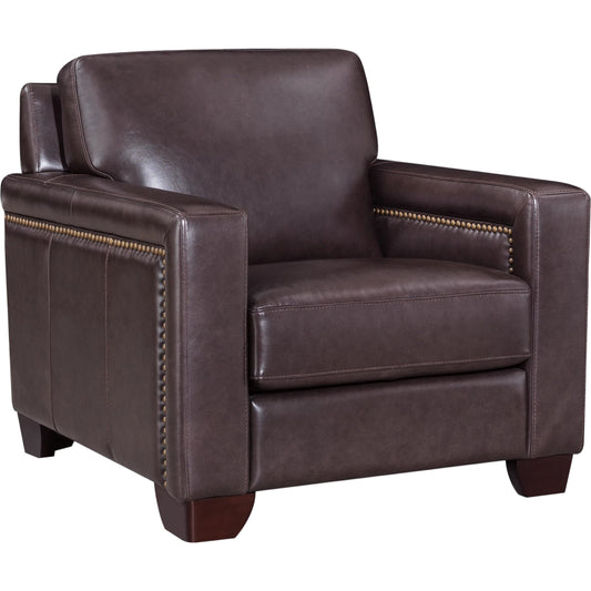 Alice Leather Sofa by Hydeline in brown. Made from full leather, solid hardwood kiln dried in a unique style.