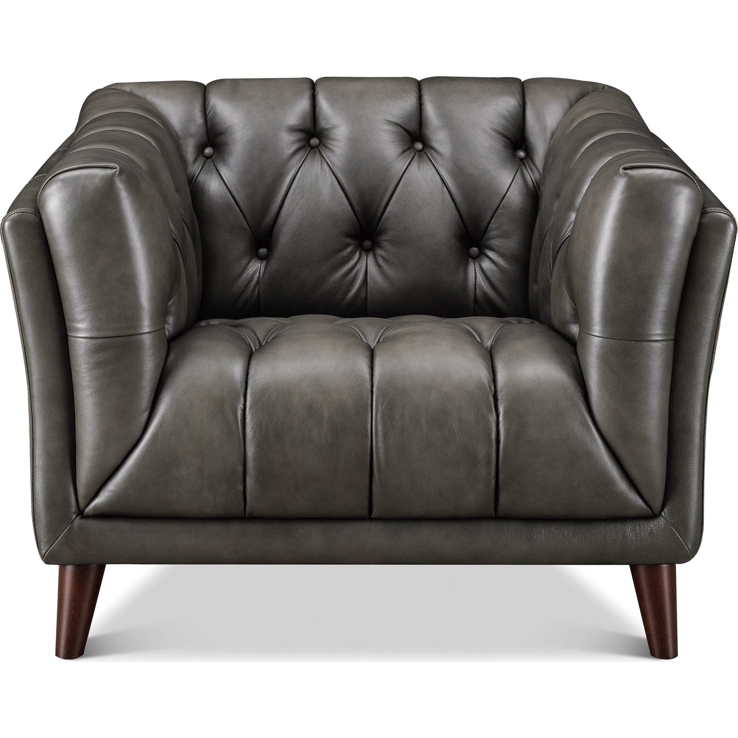 002 SI-2534419 | Additional Silo | Targa Leather Sofa by Hydeline in ash gray. Made from leather/split, solid hardwood kiln dried in a unique style.