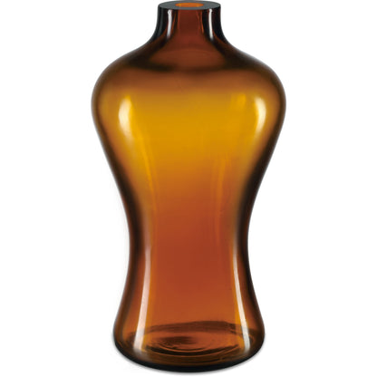 Gold Peking Maiping Vase by Currey and Company in amber. Made from glass in a modern style.