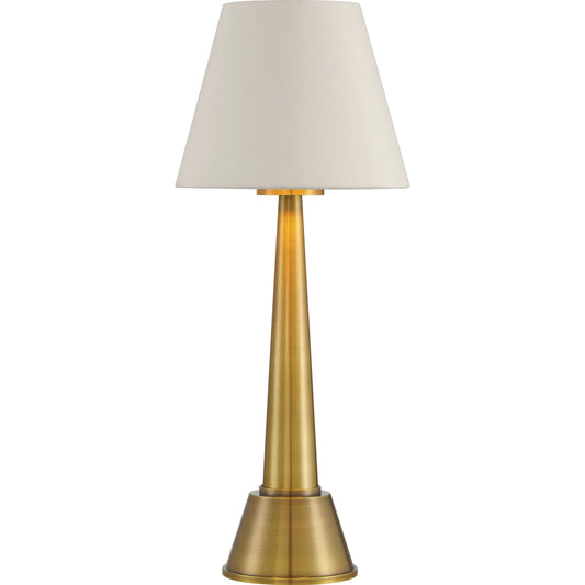 Saunter Cordless Table Lamp by Currey and Company in brass. Made from metal in a unique style.