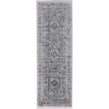 Sarrant Transitional Rug - 3966F by Feizy in gray, silver, ivory. Made from viscose, polyester in a unique style.