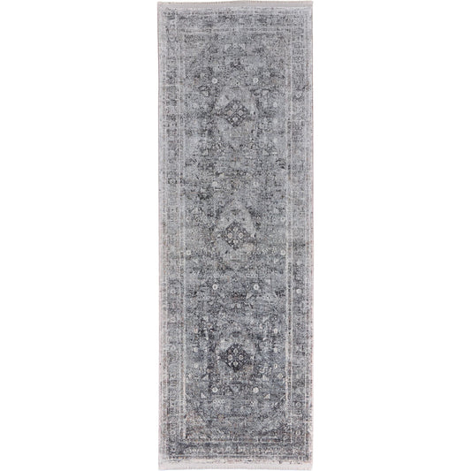 Sarrant Transitional Rug - 3966F by Feizy in gray, silver, ivory. Made from viscose, polyester in a unique style.