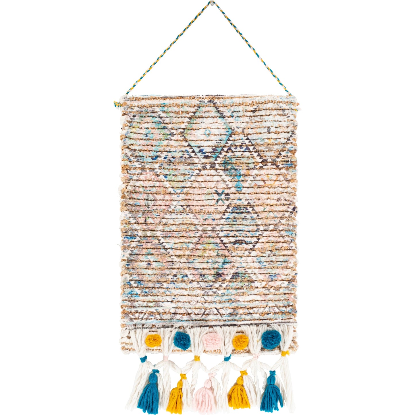 001 SI-1875955 | Primary Silo | Amara - 25007 by Surya in seafoam, mauve, mustard, white, tan, navy. Made from 65% jute, 25% polyester, 10% cotton, 100% wood in a eclectic & global style.