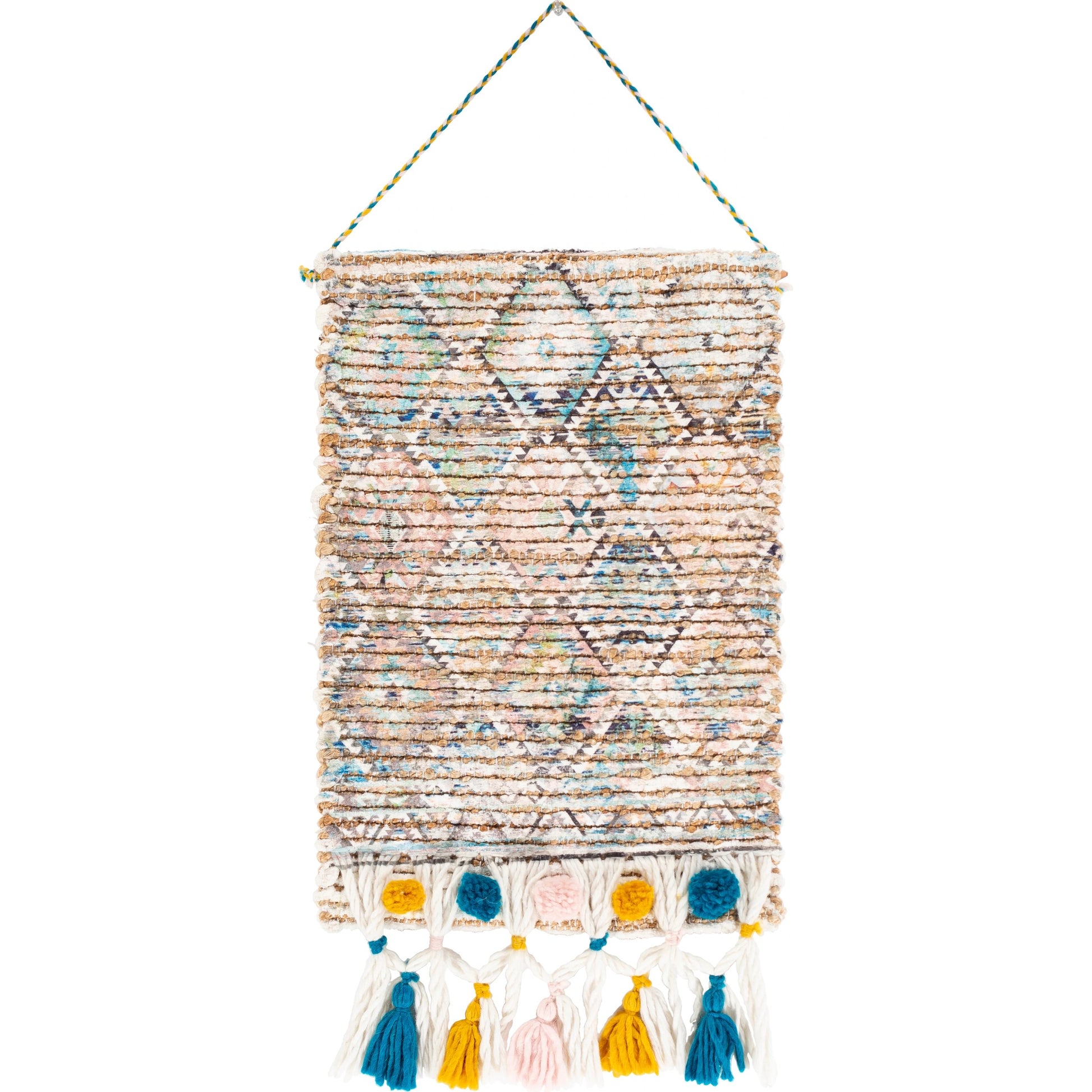 Amara - 25007 by Surya in seafoam, mauve, mustard, white, tan, navy. Made from 65% jute, 25% polyester, 10% cotton, 100% wood in a eclectic & global style.