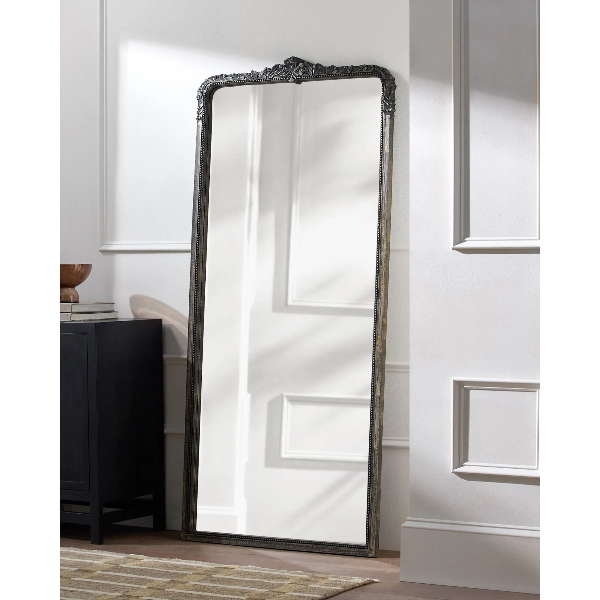 Aaliyah Full Length Mirror by Surya. Made from mango wood in a traditional style.