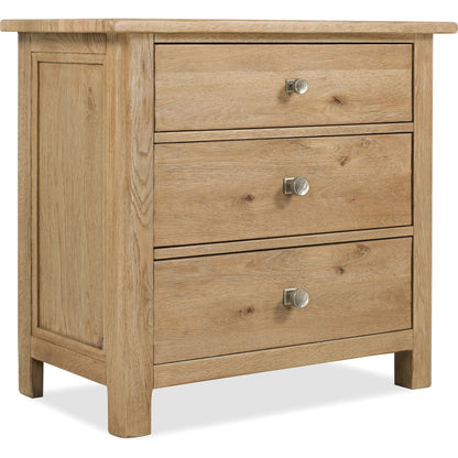Driftwood Three-Drawer Nightstand by Hooker Furniture. Made from unique in a transitional style.