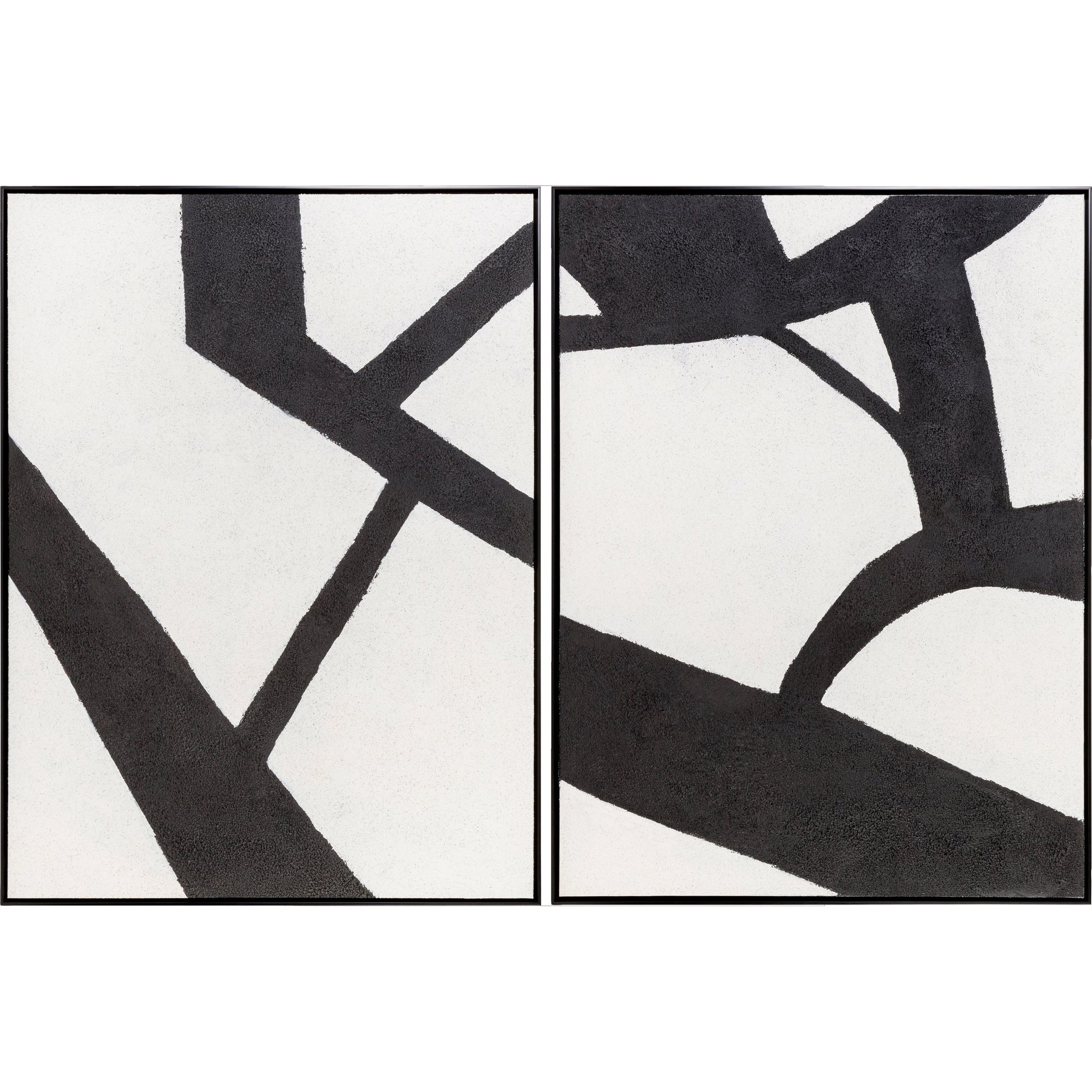 Aasmaa Wall Art -  AAM-001 by Surya in black and black. Made from canvas, polystyrene in a modern style.