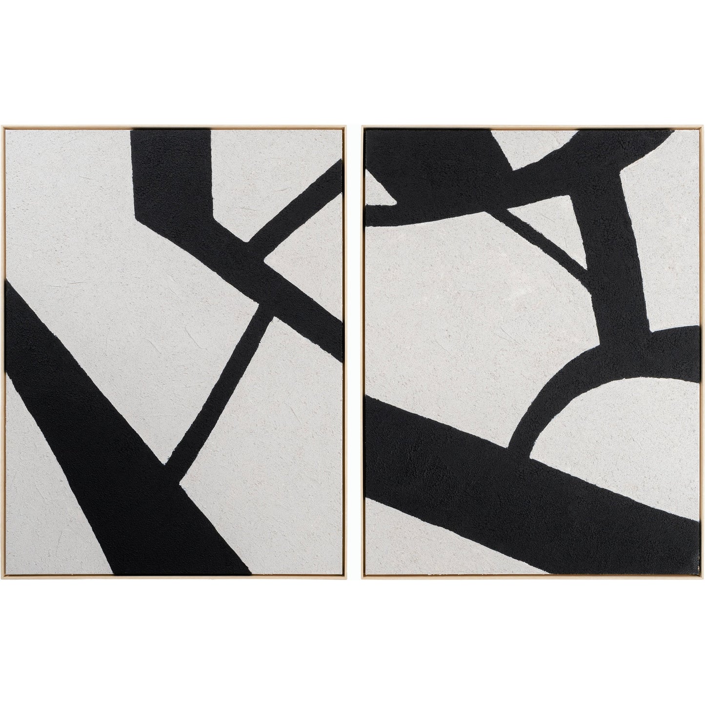 001 SI-2162996,SI-2162997,SI-2162998 | Primary Silo | Aasmaa Wall Art -  AAM-003 by Surya in black and brown. Made from canvas, polystyrene in a modern style.