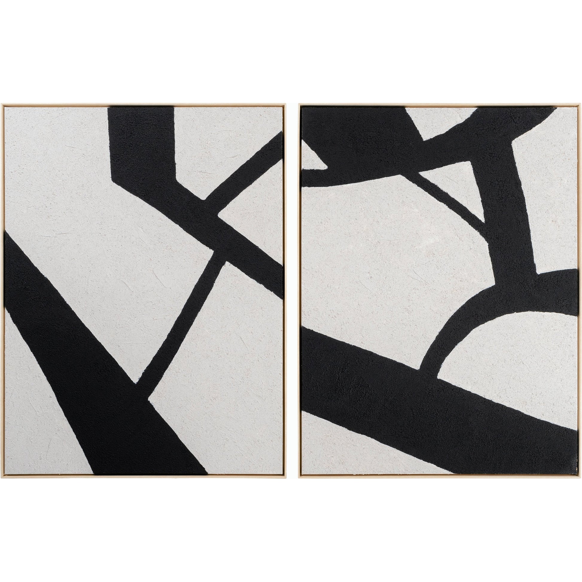 Aasmaa Wall Art -  AAM-003 by Surya in black and brown. Made from canvas, polystyrene in a modern style.