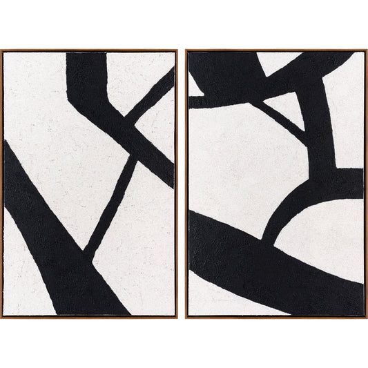001 SI-2162999,SI-2163000 | Primary Silo | Aasmaa Wall Art - AAM-004 by Surya in black and dark brown. Made from canvas, polystyrene in a modern style.