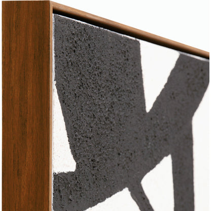 Aasmaa Wall Art - AAM-004 by Surya in black and dark brown. Made from canvas, polystyrene in a modern style.