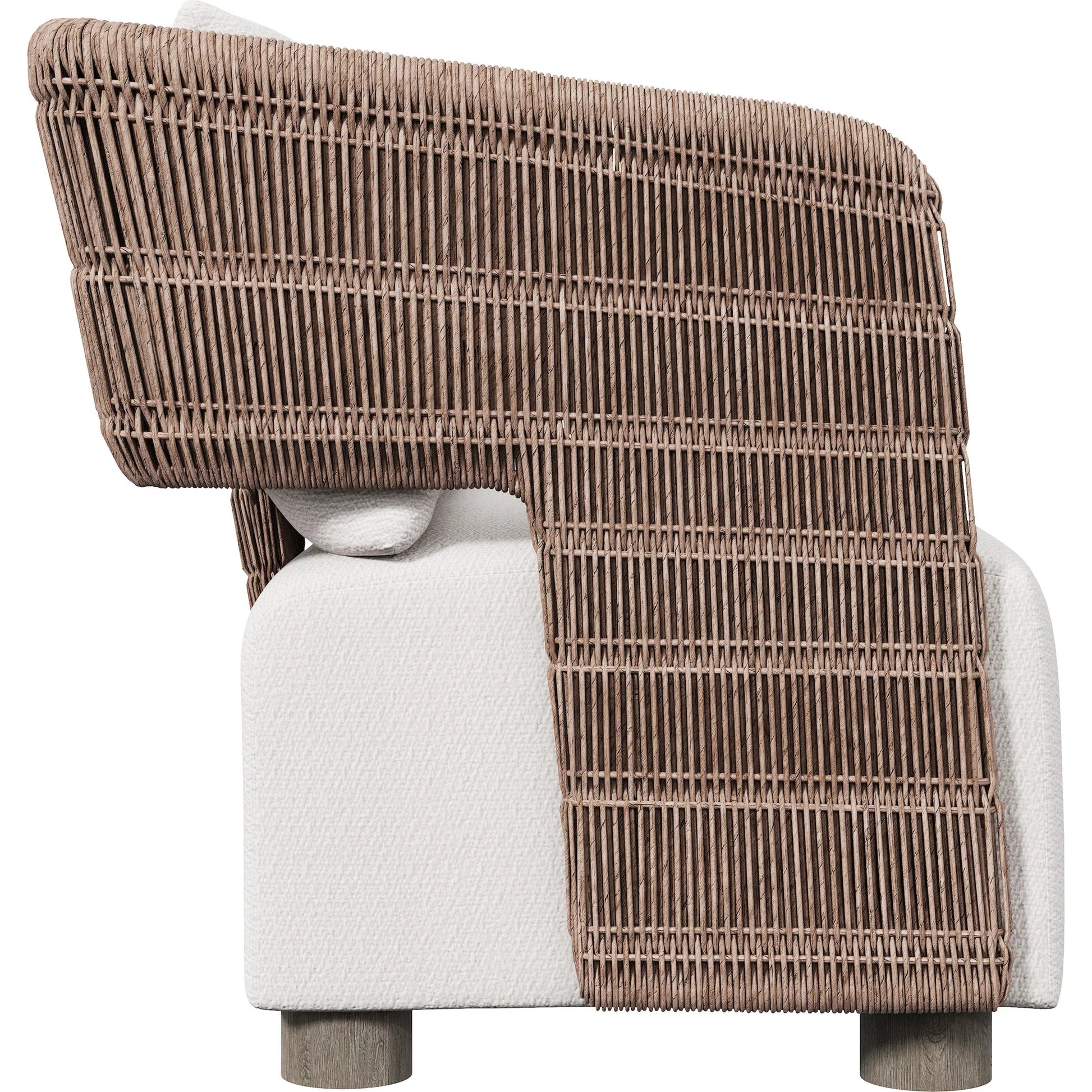 Maldives Outdoor Sofa by Bernhardt in hazelnut. Made from unique in a transitional style.