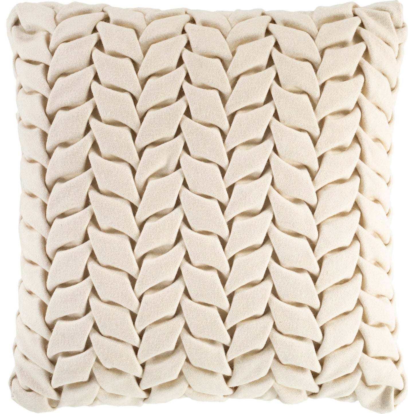 001 SR-879314,SR-879315 | Primary Silo | Alana Pillow - 32703 by Surya in cream. Made from 70% wool, 30% nylon in a modern style.