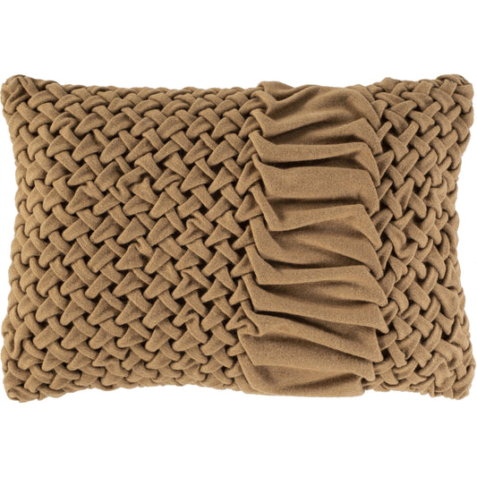 Alana Pillow - 32869 by Surya in camel. Made from 100% cotton in a modern style.