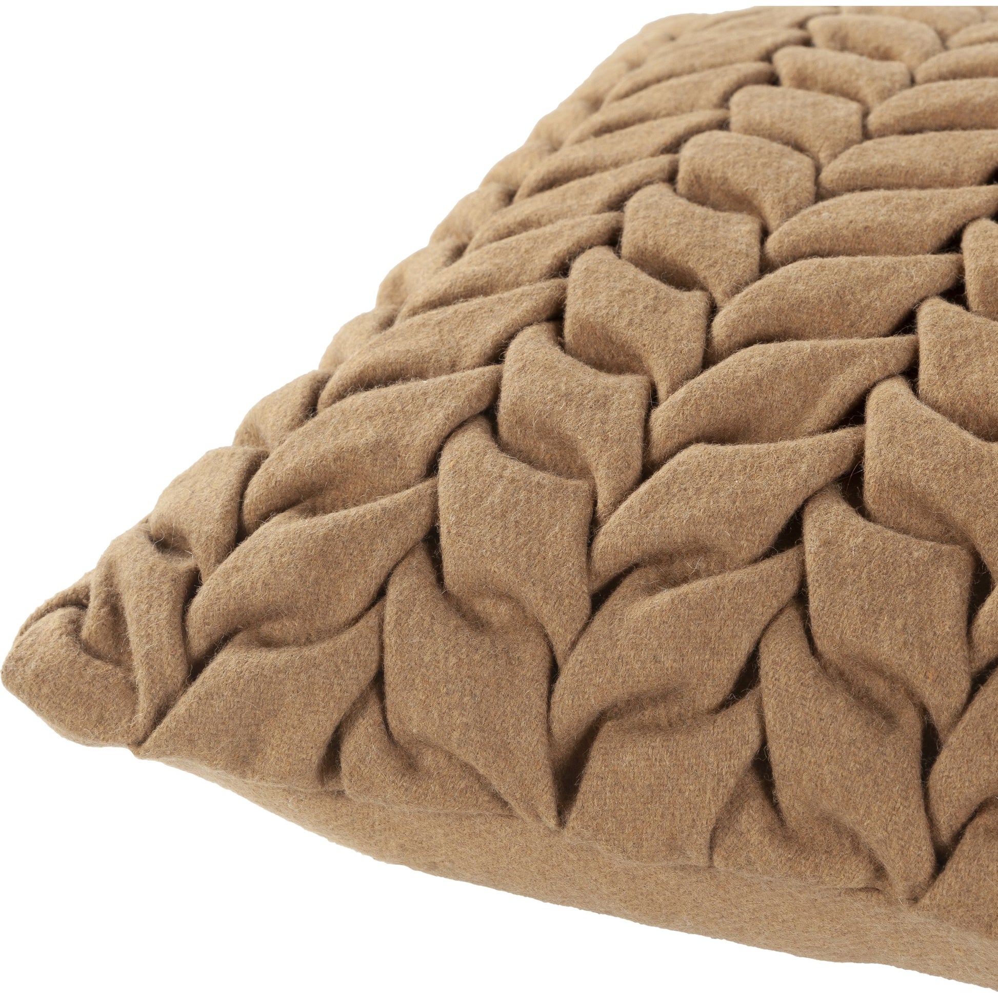 Alana Pillow - 32703 by Surya in cream. Made from 70% wool, 30% nylon in a modern style.