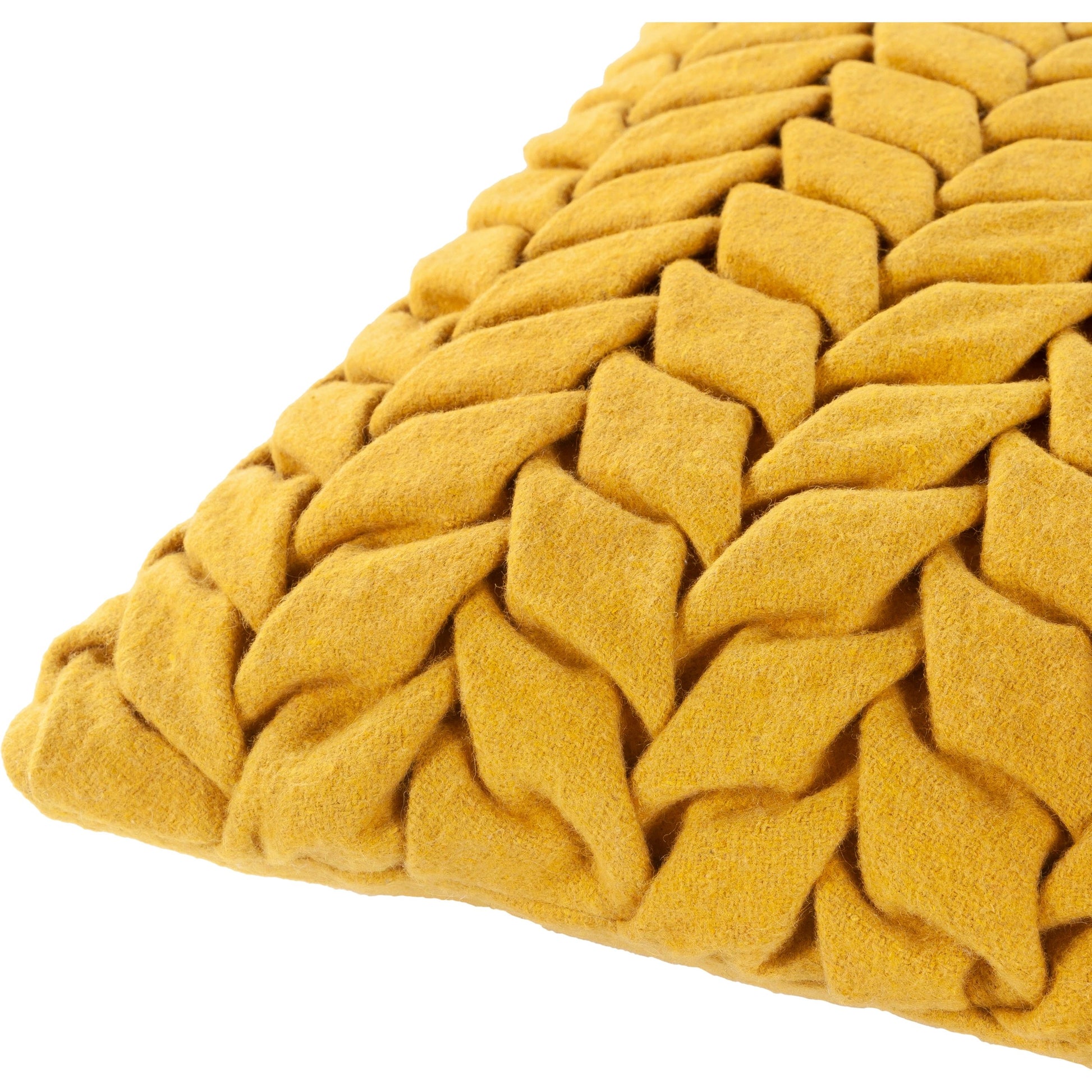 Alana Pillow - 32703 by Surya in mustard. Made from 100% cotton in a modern style.
