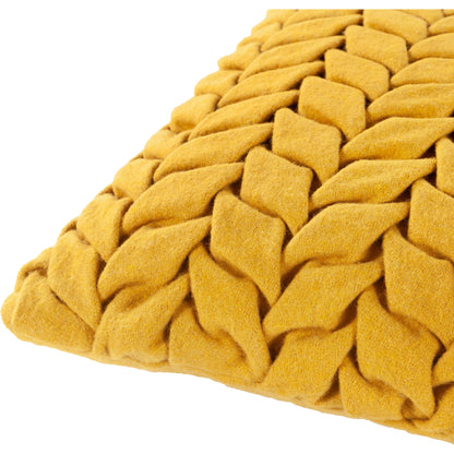 Alana Pillow - 32703 by Surya in mustard. Made from 100% cotton in a modern style.