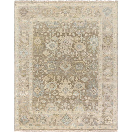Antalya Rug - 488641 by Surya in olive, light brown, taupe. Made from face: 100% wool, warp: 100% cotton in a unique style.