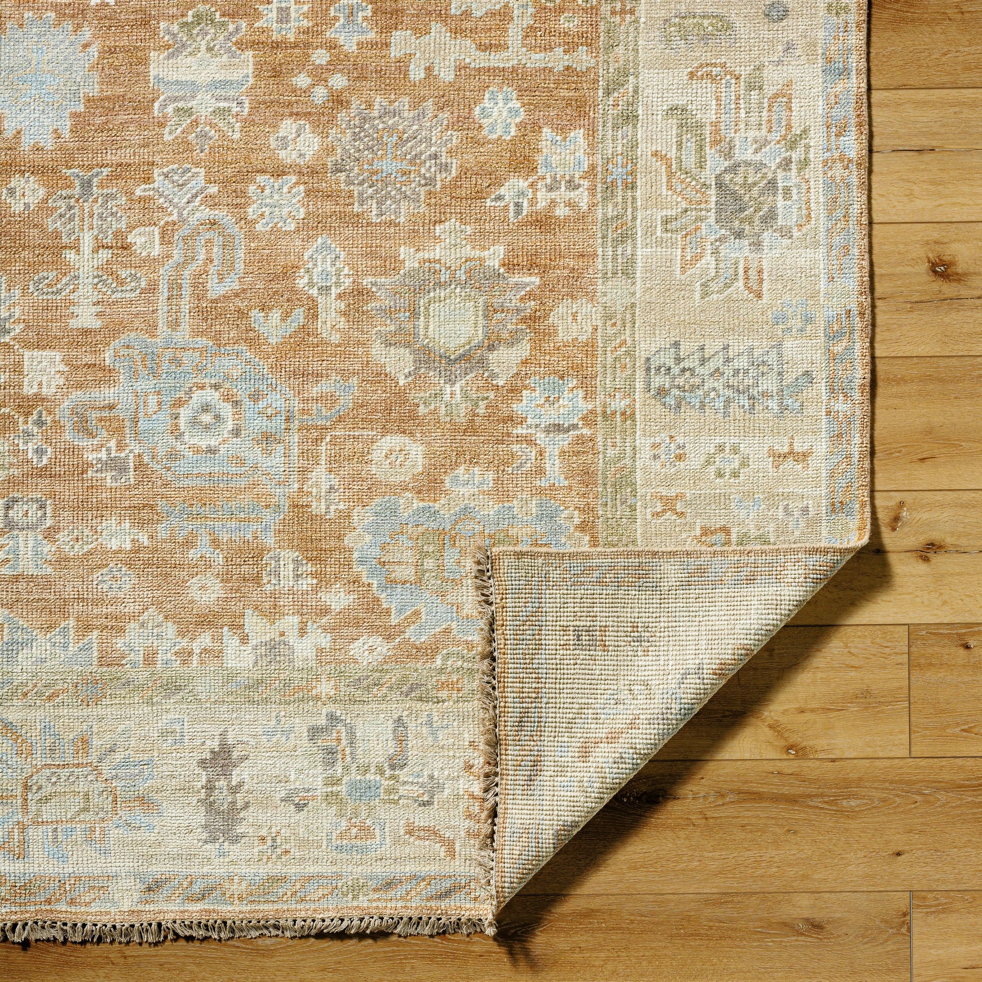 Antalya AAT-2313 Rug by Surya in tan, brown, light olive. Made from face: 100% wool, warp: 100% cotton in a unique style.