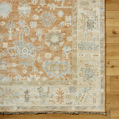Antalya AAT-2313 Rug by Surya in tan, brown, light olive. Made from face: 100% wool, warp: 100% cotton in a unique style.
