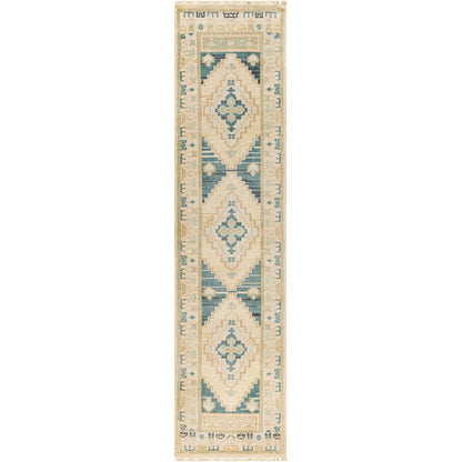 Anadolu Rug - 29979 by Surya in teal, deep teal, cream, brown, seafoam, pale pink. Made from unique in a unique style.