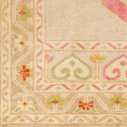 Anadolu Rug - 29980 by Surya in dusty pink, rose, beige, seafoam, wheat, cream. Made from 70% wool, 30% viscose in a unique style.