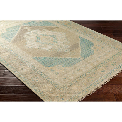 Anadolu Rug - 30381 by Surya in beige, seafoam, light sage, cream. Made from 70% wool, 30% viscose in a unique style.