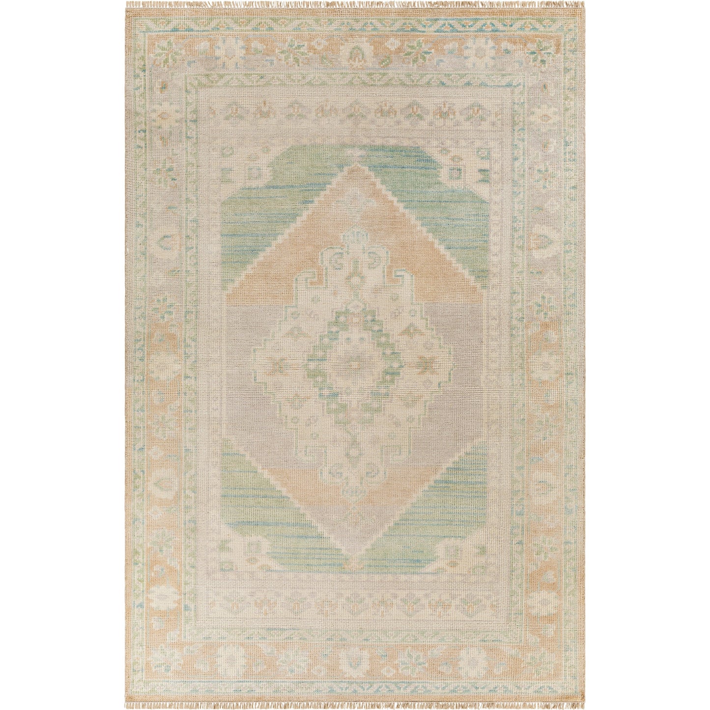 001 SI-1876345,SI-1876346,SI-1876347,SI-1876348 | Primary Silo | Anadolu Rug - 30381 by Surya in beige, seafoam, light sage, cream. Made from 70% wool, 30% viscose in a unique style.