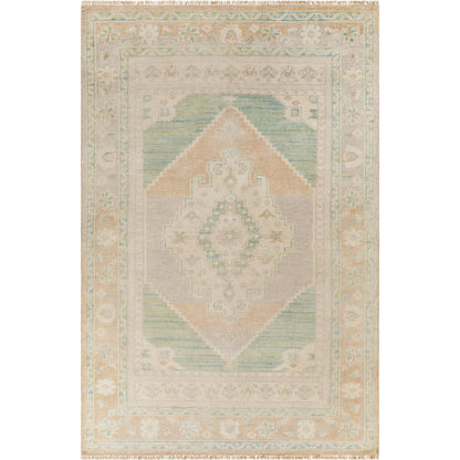 Anadolu Rug - 30381 by Surya in beige, seafoam, light sage, cream. Made from 70% wool, 30% viscose in a unique style.