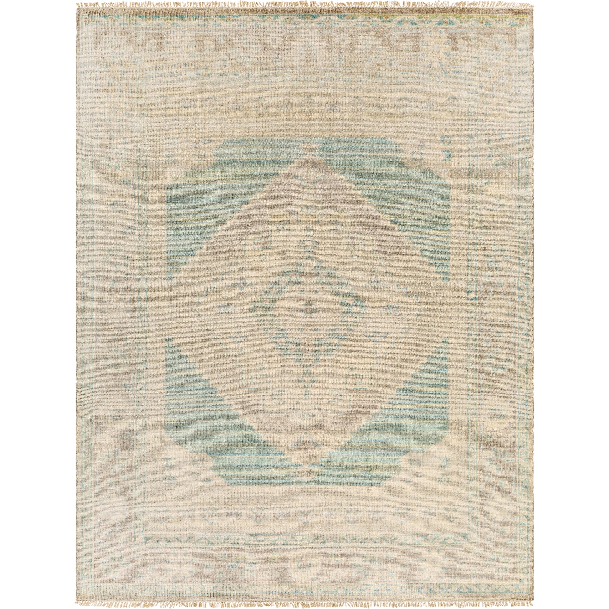 Anadolu Rug - 30381 by Surya in beige, seafoam, light sage, cream. Made from 70% wool, 30% viscose in a unique style.