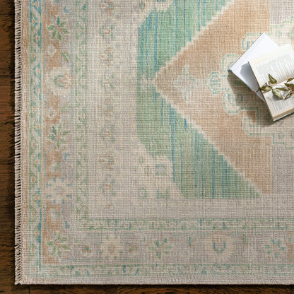 Anadolu Rug - 30381 by Surya in beige, seafoam, light sage, cream. Made from 70% wool, 30% viscose in a unique style.