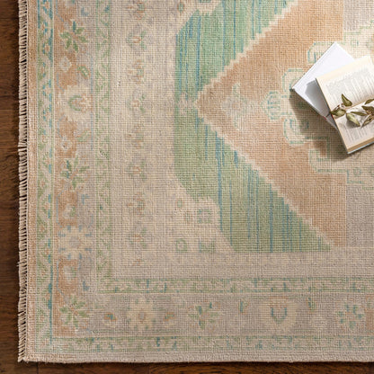 Anadolu Rug - 30381 by Surya in beige, seafoam, light sage, cream. Made from 70% wool, 30% viscose in a unique style.