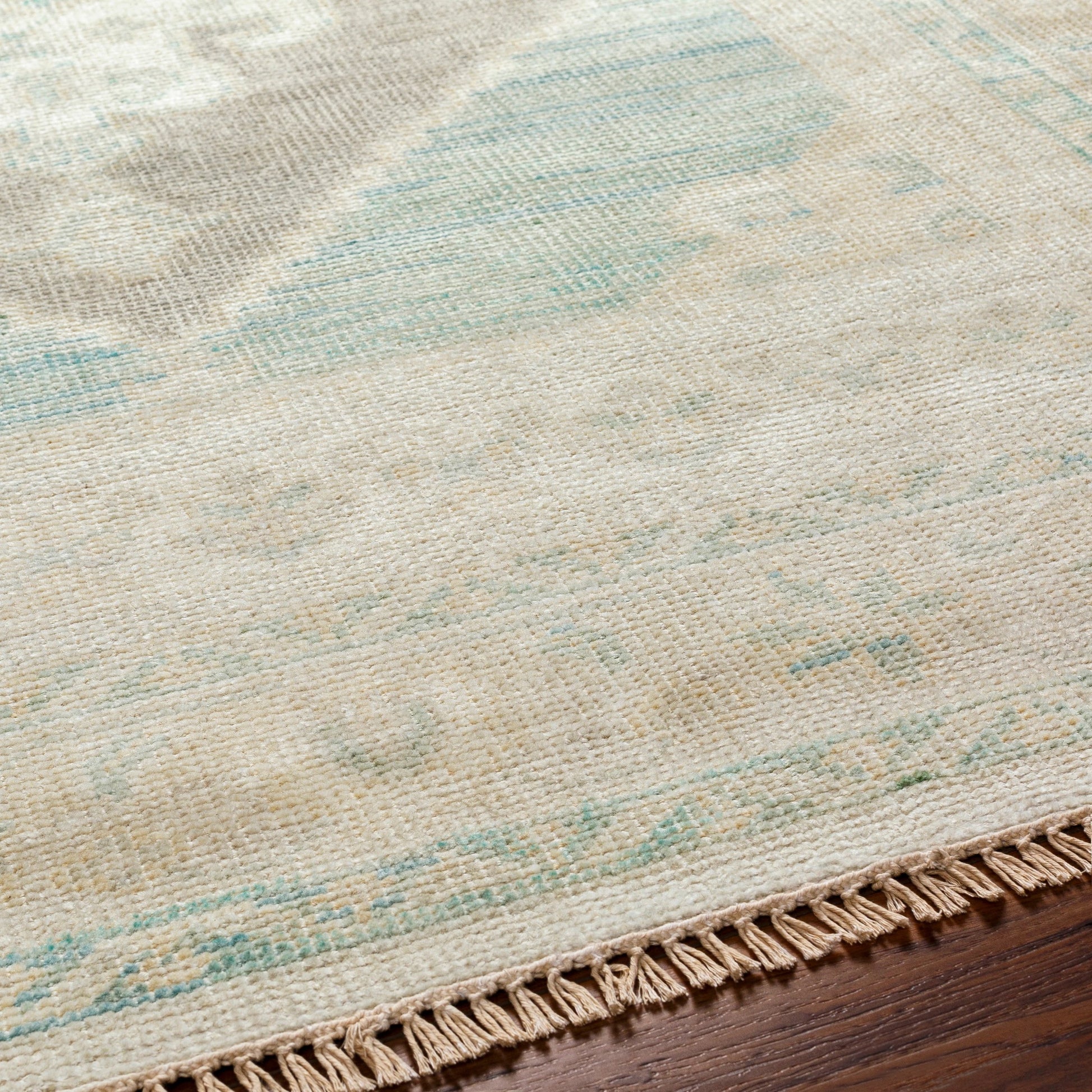 Anadolu Rug - 30381 by Surya in beige, seafoam, light sage, cream. Made from 70% wool, 30% viscose in a unique style.