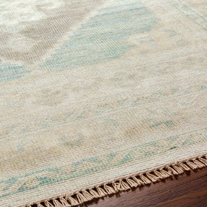 Anadolu Rug - 30381 by Surya in beige, seafoam, light sage, cream. Made from 70% wool, 30% viscose in a unique style.