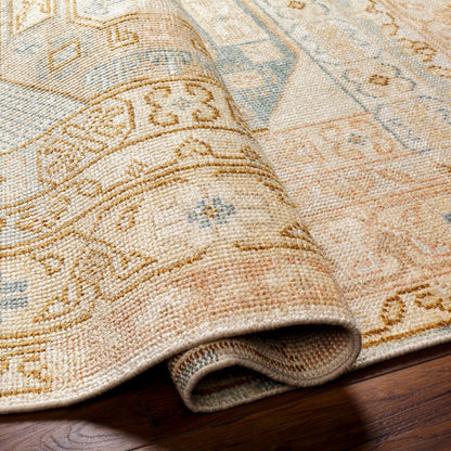 Anadolu Rug - 30382 by Surya in ice blue, dusty pink, light beige, mustard, pale pink, cream. Made from 70% wool, 30% viscose in a unique style.