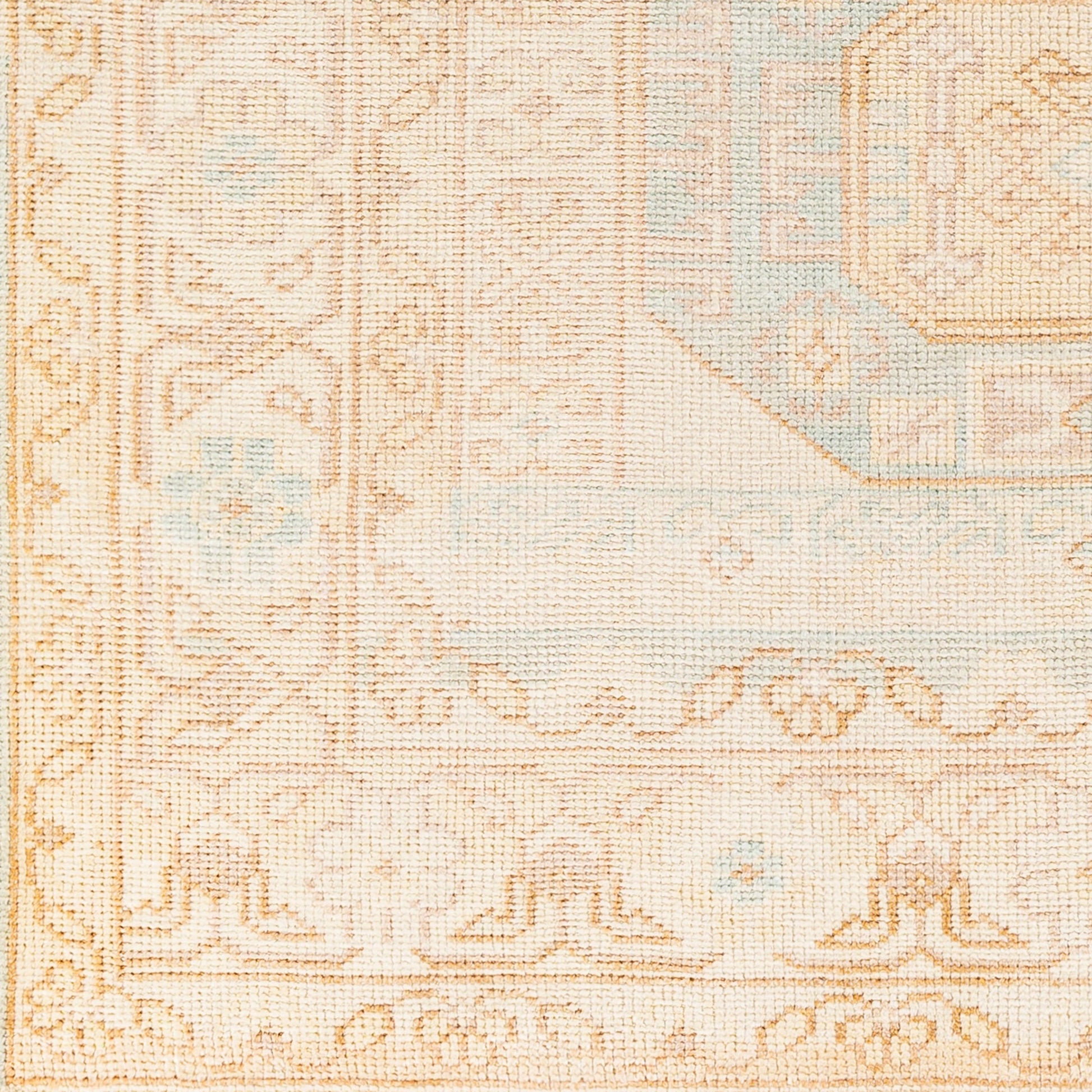 Anadolu Rug - 30382 by Surya in ice blue, dusty pink, light beige, mustard, pale pink, cream. Made from 70% wool, 30% viscose in a unique style.