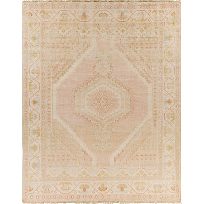 Anadolu Rug - 30383 by Surya in beige, dusty pink, tan, rose, mustard, cream. Made from 70% wool, 30% viscose in a unique style.