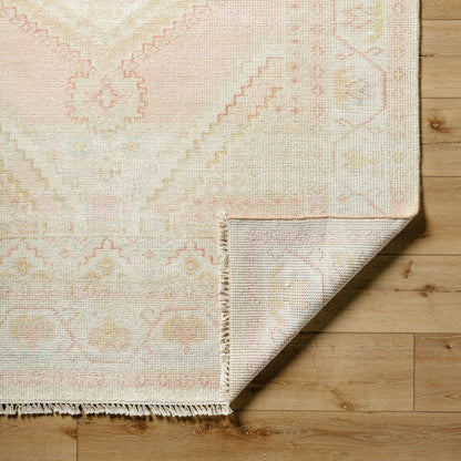 Anadolu Rug - 30383 by Surya in beige, dusty pink, tan, rose, mustard, cream. Made from 70% wool, 30% viscose in a unique style.