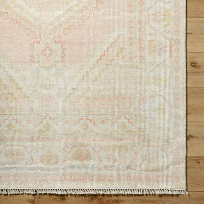 Anadolu Rug - 30383 by Surya in beige, dusty pink, tan, rose, mustard, cream. Made from 70% wool, 30% viscose in a unique style.
