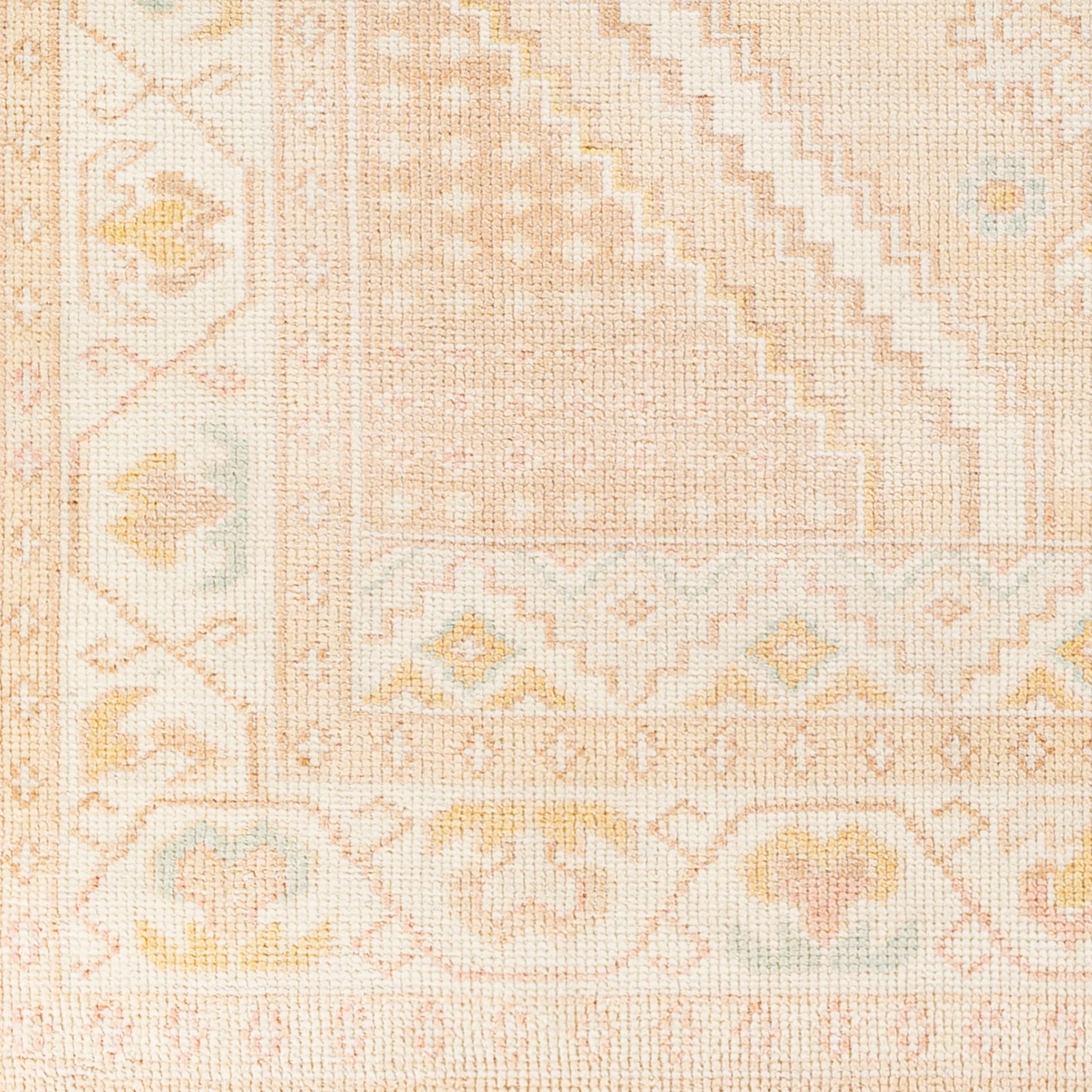 Anadolu Rug - 30383 by Surya in beige, dusty pink, tan, rose, mustard, cream. Made from 70% wool, 30% viscose in a unique style.
