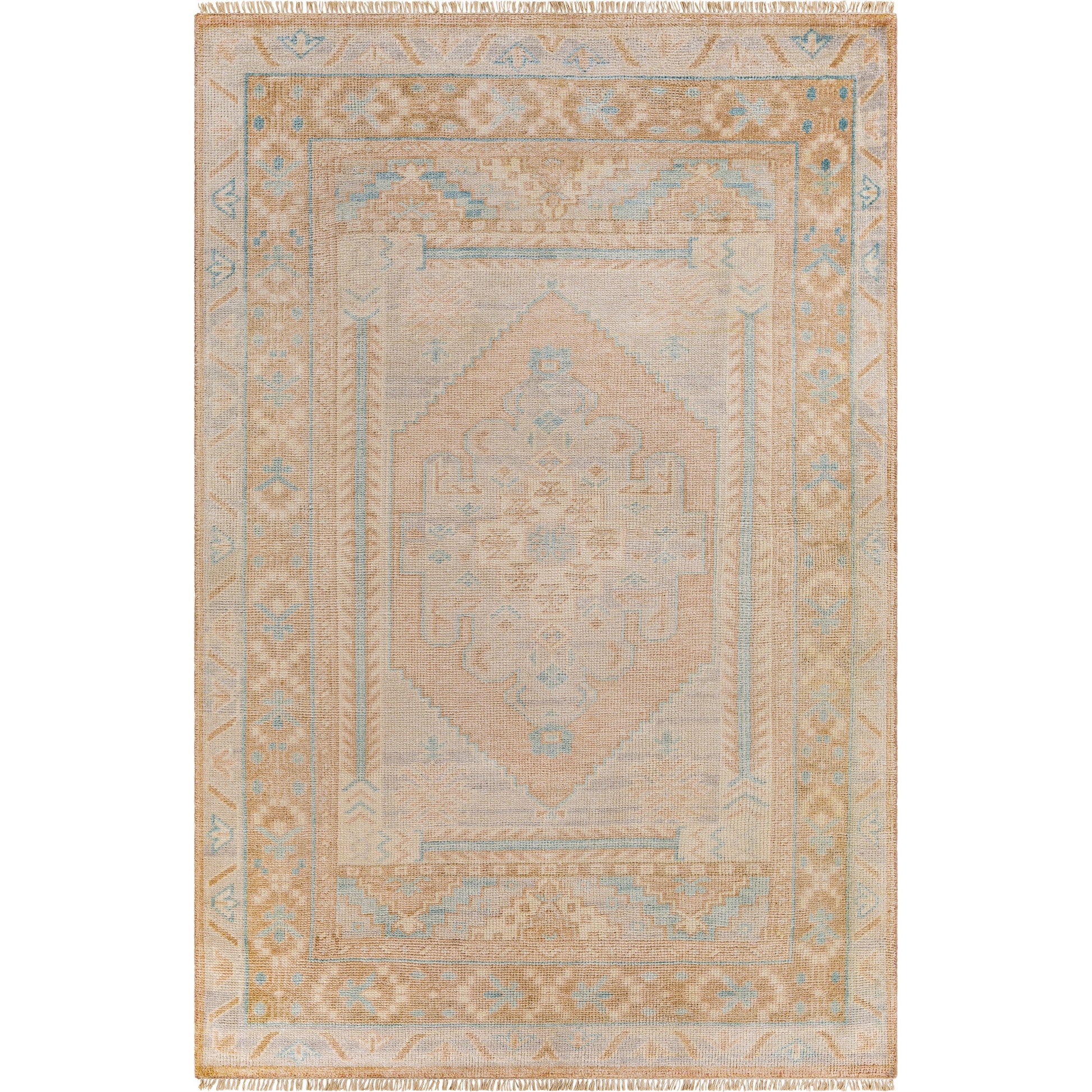Anadolu Rug - 30384 by Surya in seafoam, beige, pale blue, light blue. Made from 70% wool, 30% viscose in a unique style.