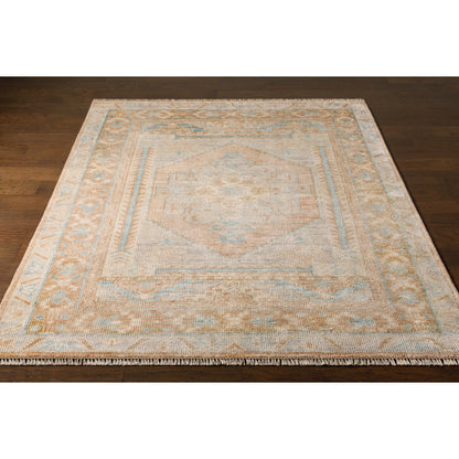 Anadolu Rug - 30384 by Surya in seafoam, beige, pale blue, light blue. Made from 70% wool, 30% viscose in a unique style.