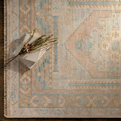 Anadolu Rug - 30384 by Surya in seafoam, beige, pale blue, light blue. Made from 70% wool, 30% viscose in a unique style.