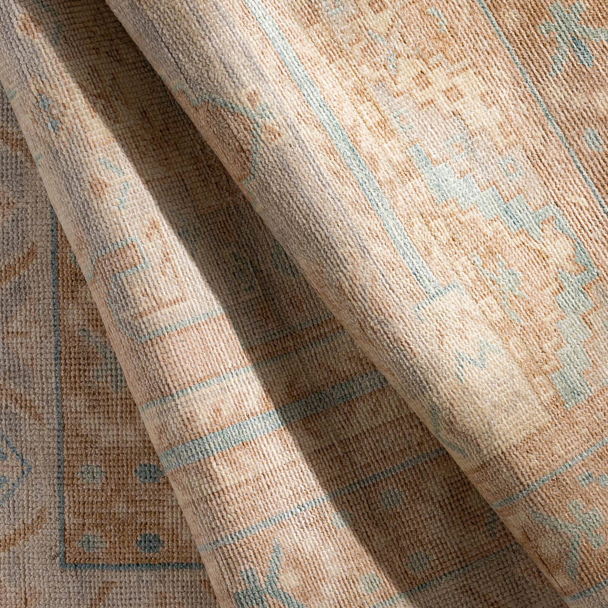Anadolu Rug - 30384 by Surya in seafoam, beige, pale blue, light blue. Made from 70% wool, 30% viscose in a unique style.