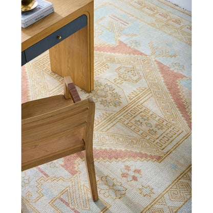 Anadolu Rug - 30385 by Surya in blue, pale pink, light blue, camel, cream. Made from 70% wool, 30% viscose in a unique style.