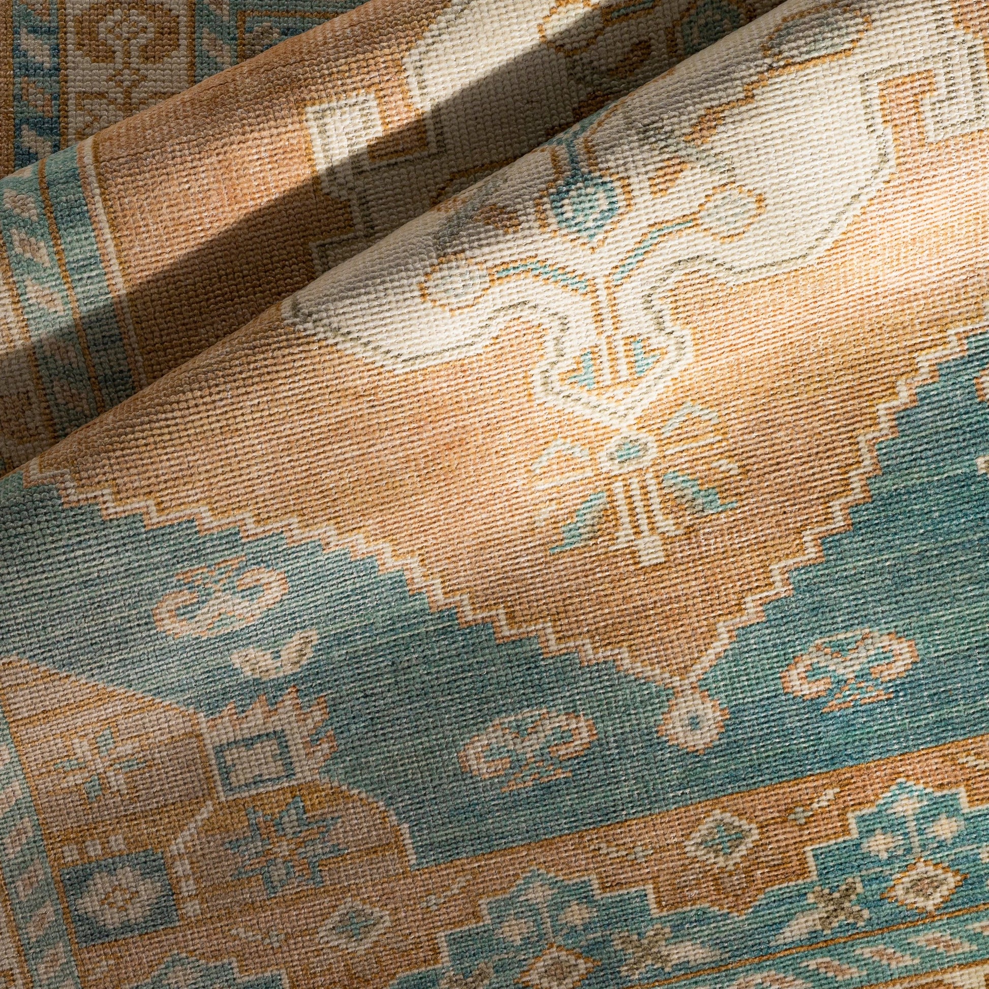 Anadolu Rug - 30386 by Surya in camel, tan, pale blue, blue, light blue, light gray. Made from 70% wool, 30% viscose in a unique style.