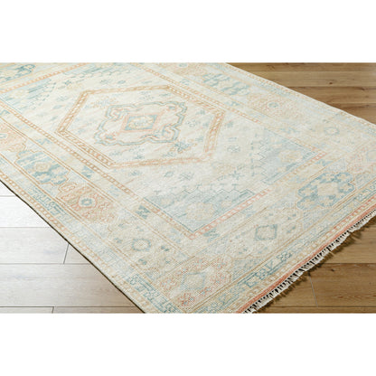 Anadolu Rug - 30387 by Surya in seafoam, beige, rose, tan. Made from 70% wool, 30% viscose in a unique style.
